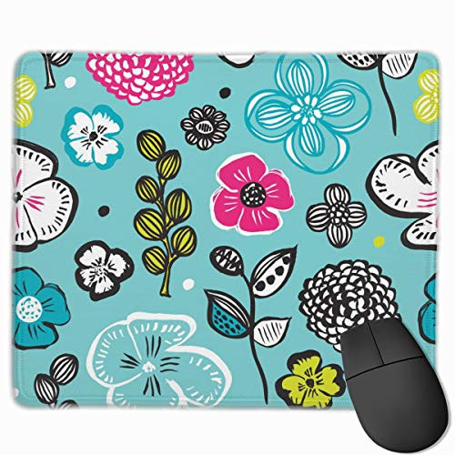 Anti-Slip Rubber Base Mouse Pad Standard Mouse Pad Comfortable Mouse Pad Gaming Office Colorful Flower Garden