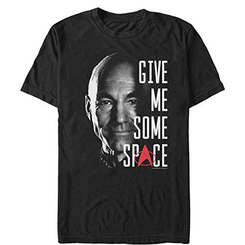 Mens Star Trek Next Generation Picard Give Space T-Shirt - Black - X Large
