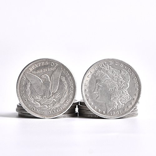 bigbao Steel Morgan Dollar (3.8cm dia) 10pcs/lot - Trick,coin,magic tricks,props,accessories magic,appearing/disappearing,illusion