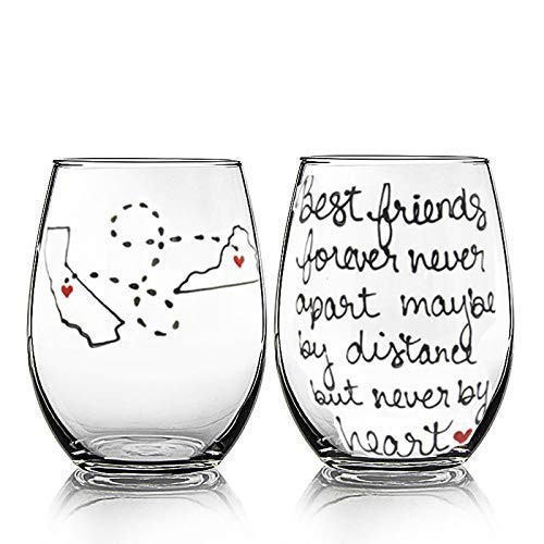 Best Friend Friendship Gifts for Women Long Distance Friendship Gifts Best Friend Christmas Gifts for Friends Female Best Friends Her Him Bestie BFF GiftsStemless Best Friend Friendship Gifts for Women Long Distance Friendship Gifts Best Friend Christmas Gifts for Friends Female Best Friends Her Him Bestie BFF GiftsStemless