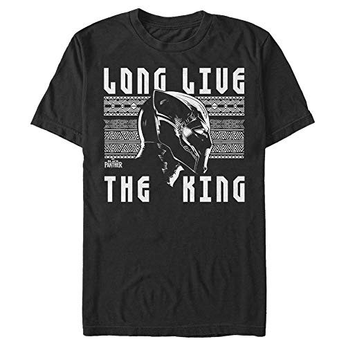 Mens Marvel Black Panther 2018 Long Live King T-Shirt - Black - Large