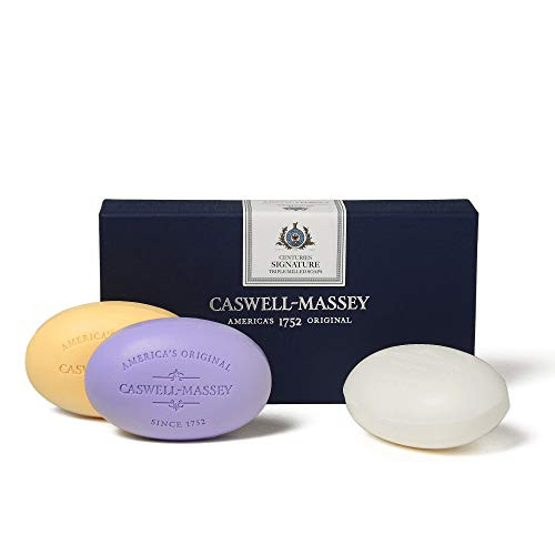 Caswell-Massey Triple Milled Luxury Bath Soap Signature Gift Set - Almond Lavender and Verbena - 5.8 Ounces Each 3 Bars Caswell-Massey Triple Milled Luxury Bath Soap Signature Gift Set - Almond Lavender and Verbena - 5.8 Ounces Each 3 Bars