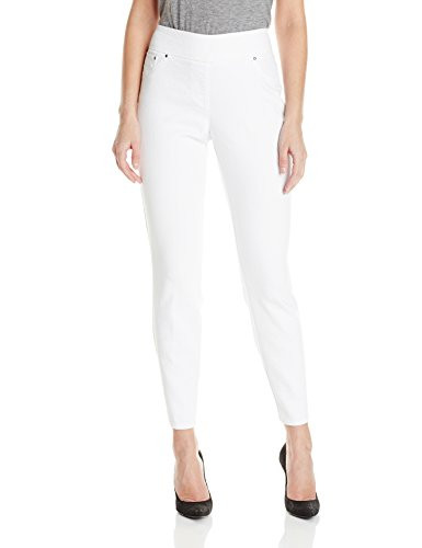 Ruby Rd. Womens Pull-on Extra Stretch Denim Jean White 6