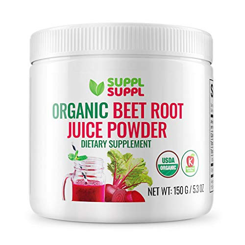 USA Grown Organic Beet Root Juice Powder - Natural Superfood for Energy  and  Immune System Support Organic  and  Kosher Certified Grown  and  Harvested in The USA