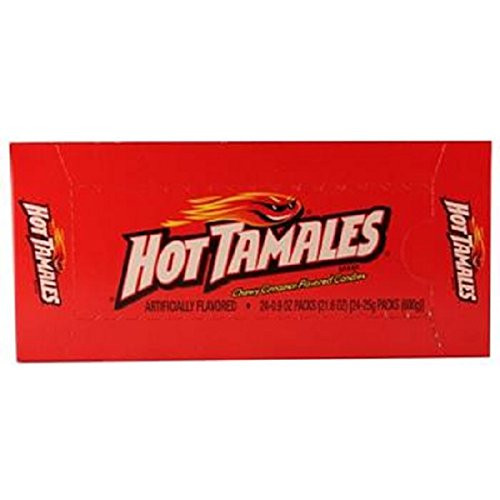 Hot Tamales 25C Fierce Cinnamon Count 24  0.78 oz  - Sugar Candy   Grab Varieties  and  Flavors