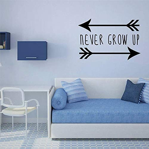Childrens Never Grow Up Playroom Vinyl Art Wall Decal Wall Stickers and Murals Peel and Stick Home Poster Decor for Bedroom Living Room Nursery Indoor. Childrens Never Grow Up Playroom Vinyl Art Wall Decal Wall Stickers and Murals Peel and Stick Home Poster Decor for Bedroom Living Room Nursery Indoor.