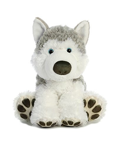 Aurora World Big Paws Husky Plush Dog, Gray/White, Medium