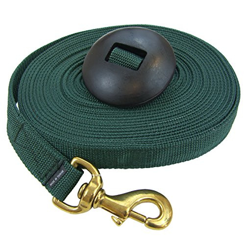 Intrepid International Lunge Line with Rubber Stopper Hunter Green 25-Feet