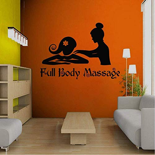 57X40 cm Spa Sign Wall Decal Full Body E Logo Wall Sticker Facials Care Vinyl Wall Art Mural Beauty Salon Decor Spa Poster B