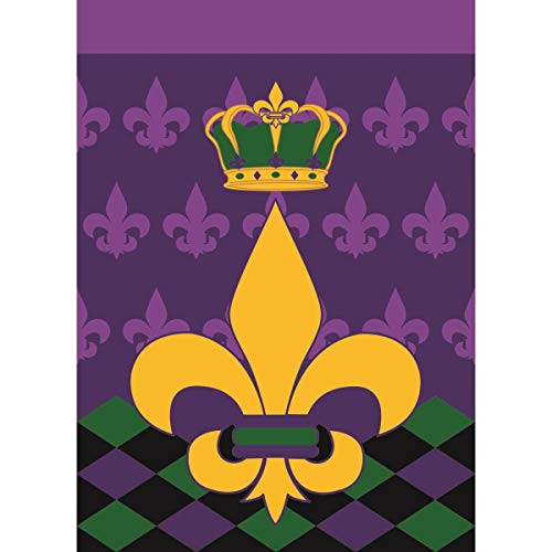Magnolia Garden Flags M010044 13 x 18 in. Crowned Fleur De Lis Polyester Garden Flag Magnolia Garden Flags M010044 13 x 18 in. Crowned Fleur De Lis Polyester Garden Flag