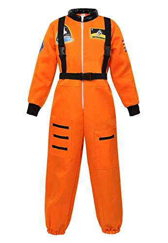 jutrisujo Kids Astronaut Costumes Space Suit Baby Boys Astronaut Halloween Costumes Orange S