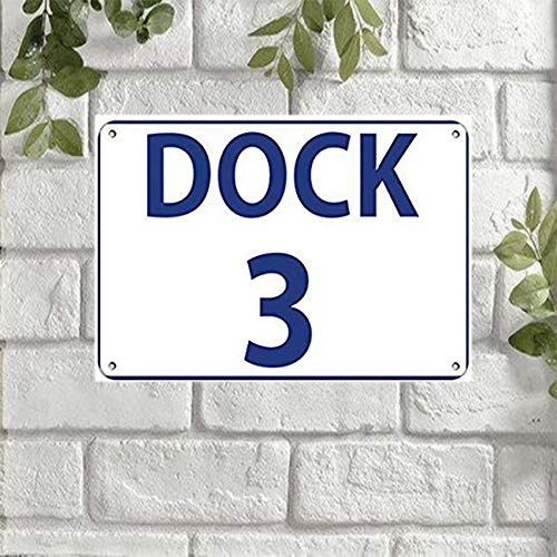 MHreat Metal Sign Warning Safety Notice Dock 3 Road Street Yard Garden Building Pub Cafe Hotel Wall Danger Tin Sign 12x16inches