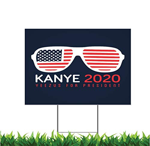 Debbies Designs 2 Sided Kanye 2020 Yeezus for President 18x24-inch Yard Sign  Outdoor Weatherproof Corrugated Plastic  Metal H-Stake Included Debbies Designs 2 Sided Kanye 2020 Yeezus for President 18x24-inch Yard Sign  Outdoor Weatherproof Corrugated Plastic  Metal H-Stake Included