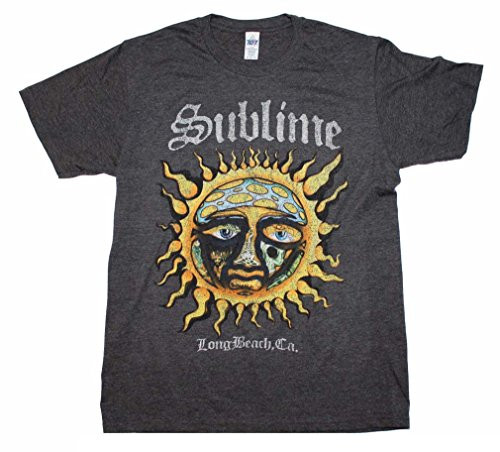 FEA Sublime Logo Stamp Sun Long Beach CA Soft T-Shirt Heather  Small