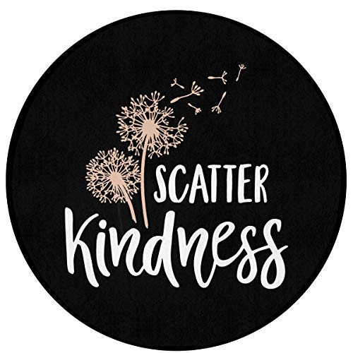 JJKKFG-H Scatter Kindness Print Diameter 60 cm Entrance Rug Handy Mat