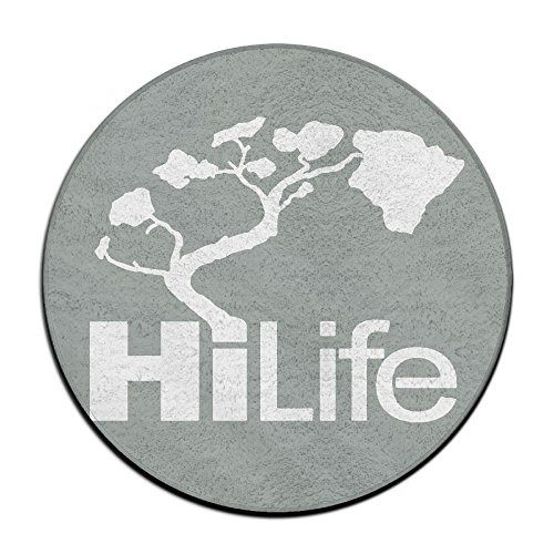 JJKKFG-H Hi Hawaii Hi Life Print Diameter 60 Cm Kitchen Rug Bath Mat