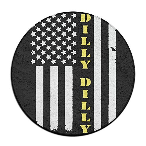 JJKKFG-H Dilly Dilly American Flag Print Diameter 60 Cm Kitchen Rug Shoe Scraper Doormat