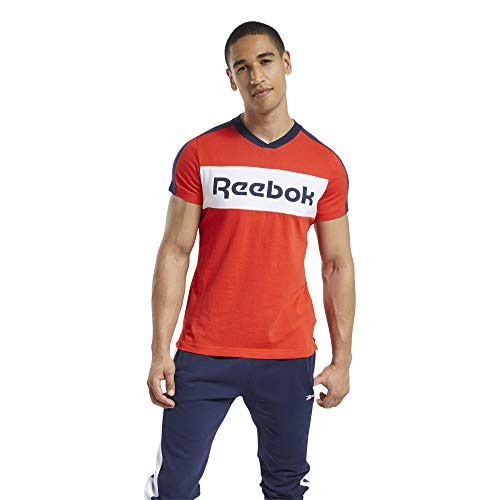 Reebok Training Essentials Linear Logo T-Shirt Instinct Red Navy White S