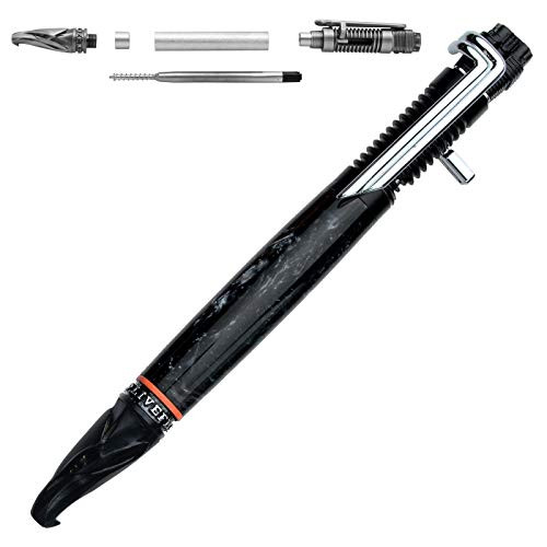 Penn State Industries PKMOTMBCH Motorcycle Kickstart Action Ballpoint Pen Kit Woodturning Project  1pack in Matte Black  and  Chrome