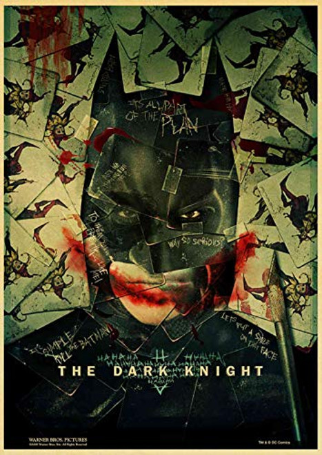 Joker Batman Poster Gifts for Dark Knight Fans DC Comics Wall Decor Joker HA HA HA Wall Art Why So Serious ? Poster Living Room Artwork  24x32