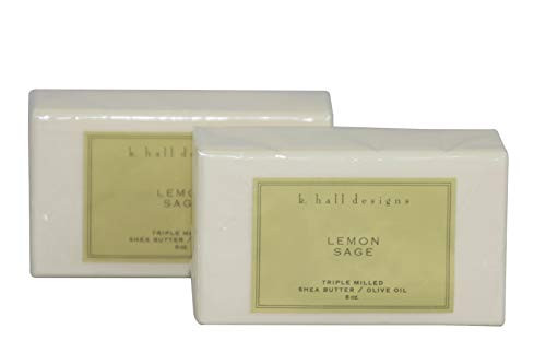 K Hall 8 Oz Triple Milled Bath Soap - 2 Bars  Lemon Sage