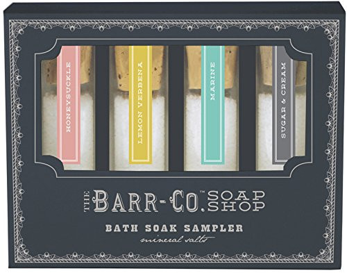 Barr-Co Bath Soak Sampler. Includes One Ounce of Honeysuckle Marine Lemon Verbena and Sugar  and  Cream