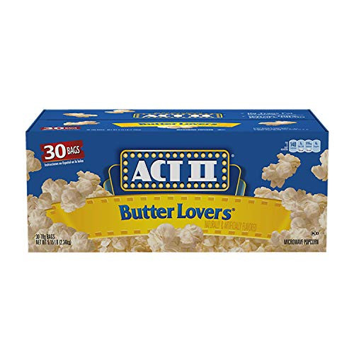 Act II Butter Lovers Microwave Popcorn  3oz. 30 bags  -Pack of 2