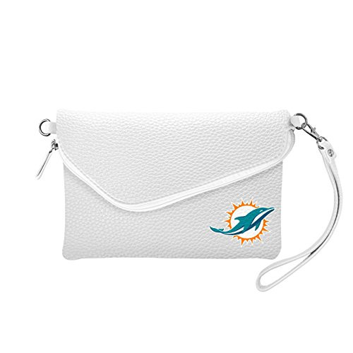 NFL Miami Dolphins Pebble Fold Over Crossbody Purse