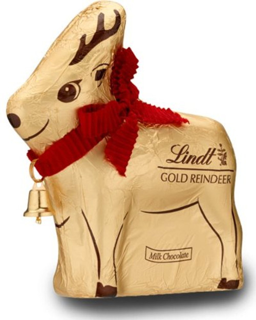 Lindt Chocolate Gold Reindeer 100G Single Reindeer Lindt Chocolate Gold Reindeer 100G Single Reindeer