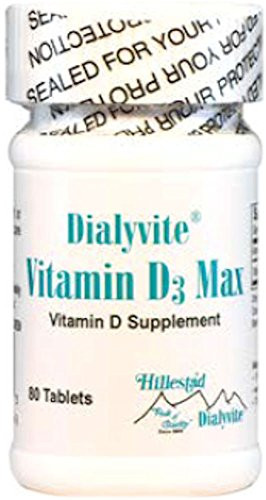 Dialyvite - Vitamin D3 Max - 50000 IU - 80 Tablets