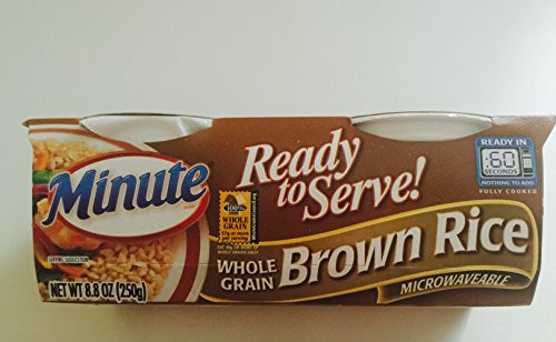 Minute Ready to Serve Natural Whole Grain Brown Rice 2 Cups 8.8 OZ  Pack of 4