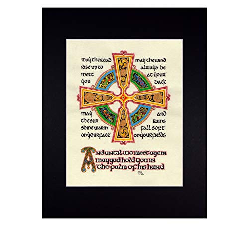 Irish Blessing Fine Art Print Reproduction with Celtic Cross