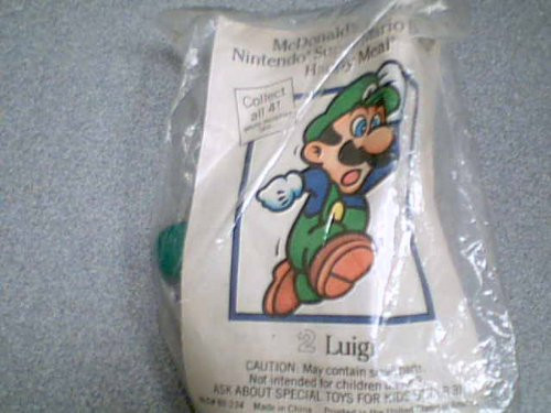 1989 Nintendo of America Inc. McDonalds Happy Meal Toy Nintendo Super Mario Brothers Luigi Kids Meal Toy McD89-234