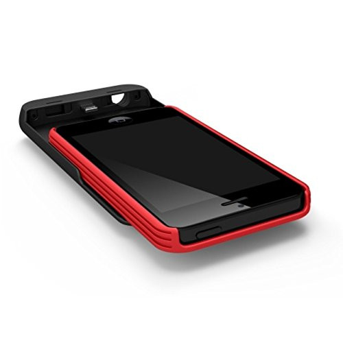 Tylt Energi Sliding Power Case for iPhone 5 5S - Retail Packaging - Red