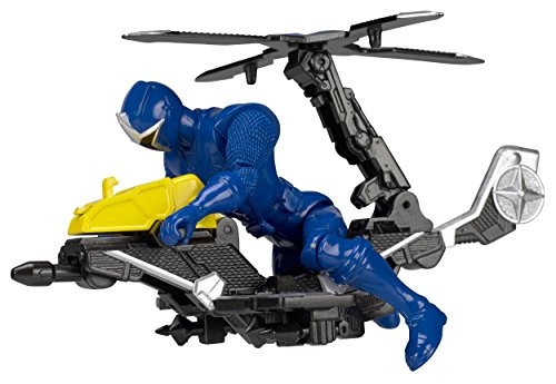 Power Rangers Ninja Steel Mega Morph Copter with 5-Inch Blue Ranger Figure