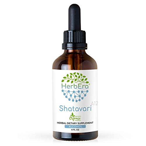Shatavari A120 Alcohol Herbal Extract Tincture Super-Concentrated Organic Shatavari  Asparagus Racemosus  Dried Root  4 fl oz