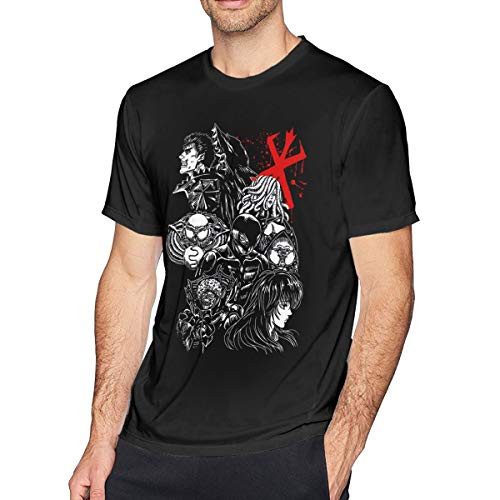 Jotaro Anime Berserk Short Sleeve T-Shirt Top for Men Black
