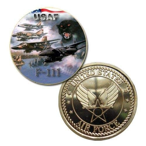 U.S. United States Air Force USAF F-111 Gold Plated Challenge Coin U.S. United States Air Force USAF F-111 Gold Plated Challenge Coin