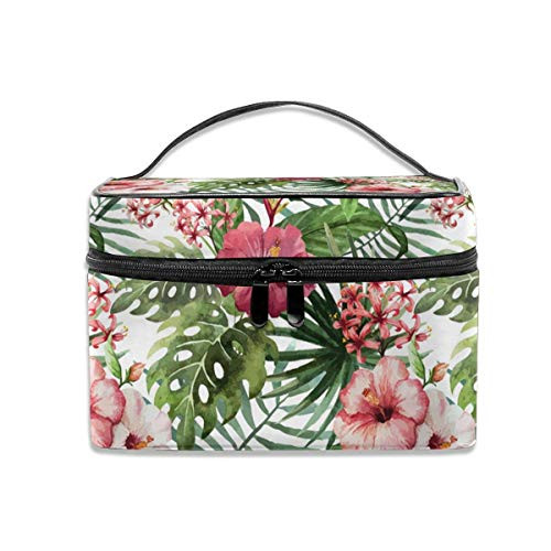 Travel Cosmetic Bag Watercolor FlowerToietry Makeup Bag Pouch Tote Case Organizer Storage Tools Jewelry For Women Girls