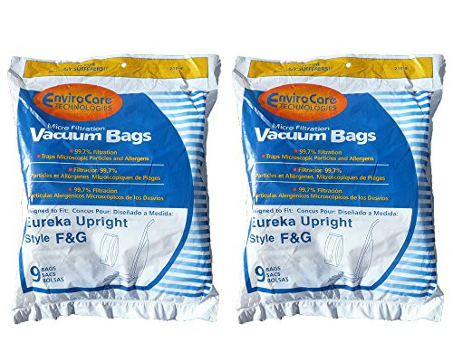 EnviroCare Replacement Vacuum Bags for Eureka F&G Uprights 18 Pack