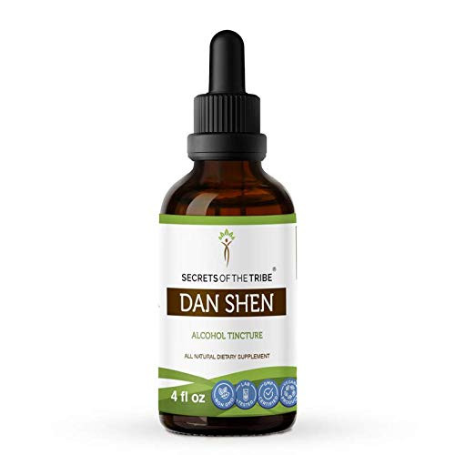 Dan Shen Tincture Alcohol Extract Organic Red Sage  Danshen Salvia Miltiorrhiza  Dried Root Tincture Supplement  4 FL OZ