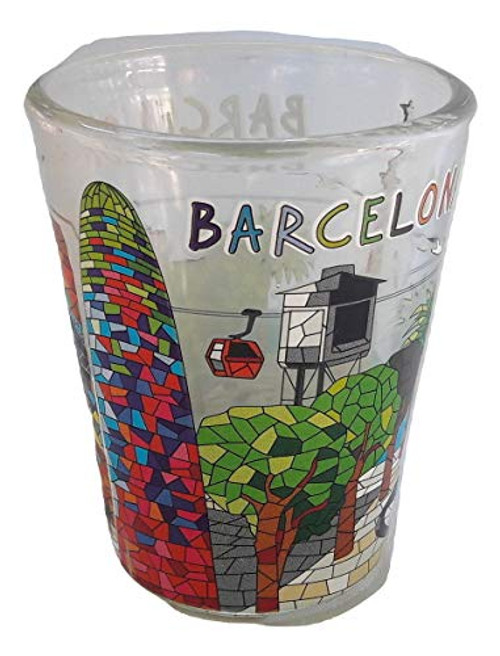 New souvenir Shot Glass Spain Barcelona Tequila Park GUell La Rambla Catalunya New souvenir Shot Glass Spain Barcelona Tequila Park GUell La Rambla Catalunya