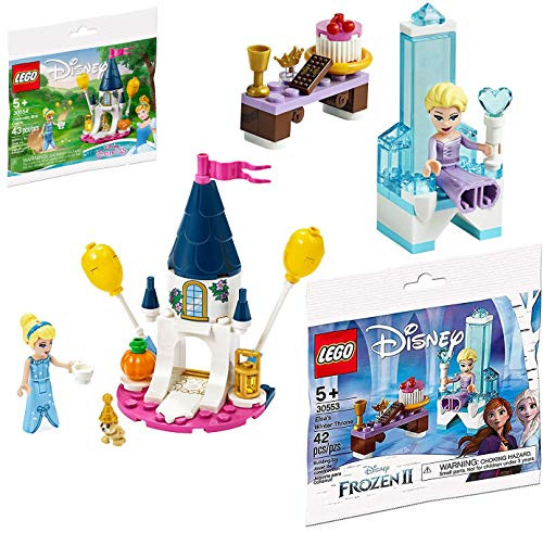 Princess Lego Disney Castle Mini Sets Cinderella Fun Frozen Set  plus  Lego Creator Seasonal Exclusive Set Lego Polybag Edition Building Set Elsas Throne Winter