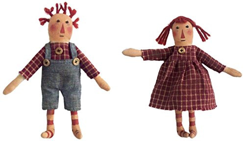 Craft Outlet Fabric Raggedy Ann and Andy Doll Set, 9-Inch
