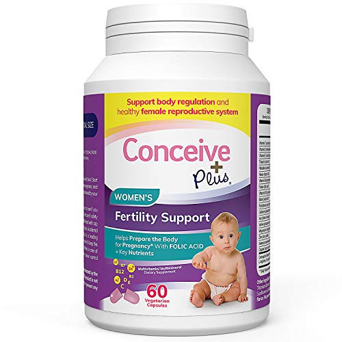 Conceive Plus Womens Fertility Prenatal Vitamins  Cycle Regulation  plus  Key Nutrients Balance Hormones Aid Natural Conception  Folate Folic Acid Pills  60 Vegetarian Soft Capsules