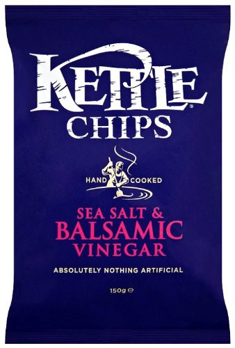 Kettle Chips Balsamic Vinegar and Sea Salt 150 g  Pack of 4