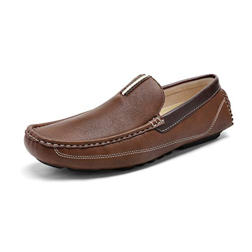 Bruno Marc Mens Brown Driving Moccasins Penny Loafers Slip on Loafer Shoes Size 10.5 BM-Pepe-2