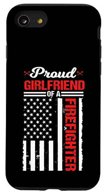 iPhone SE 2020 7 8 Proud Girlfriend Of A Firefighter Thin Red Line Fireman Gift Case iPhone SE 2020 7 8 Proud Girlfriend Of A Firefighter Thin Red Line Fireman Gift Case
