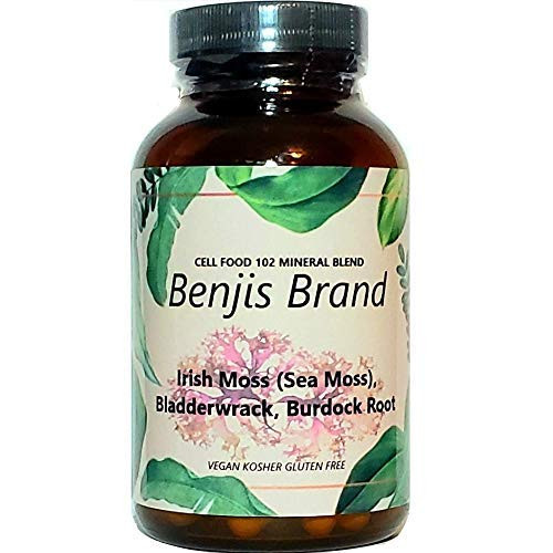 Sea Moss Bladderwrack Burdock Root Capsules  100  Organic Vegan Kosher