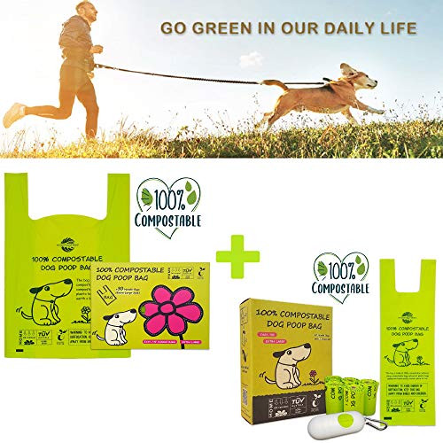 moonygreen Dog Poop Bag with Easy Tie Handles 60 count with Dispenser and XL Home Compost Pet Waste Bags Vegetable-Based Eco-Friendly Unscented Extra Thick and Long Leak Proof moonygreen Dog Poop Bag with Easy Tie Handles 60 count with Dispenser and XL Home Compost Pet Waste Bags Vegetable-Based Eco-Friendly Unscented Extra Thick and Long Leak Proof